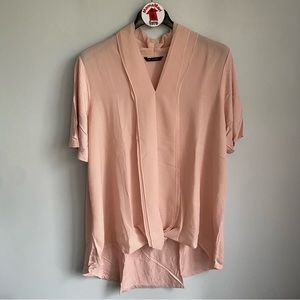 NEW H by Halston Short Sleeve Knit Top Blush Pink 2X